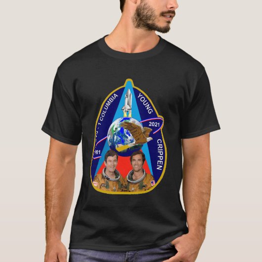 STS-1 40th JUBILEUM COMMEMORATIVE PATCH T-shirt (Voorkant)