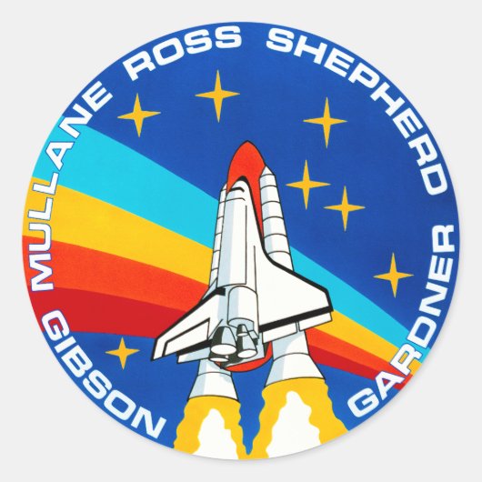 STS-27 Mission Insignia NASA Logo Ronde Sticker (Voorkant)