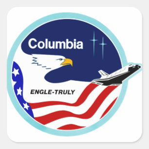 STS-2 Columbia: Moeilijk en echt Vierkante Sticker