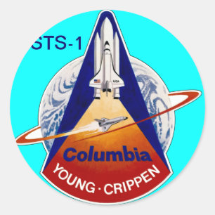 STS-2 NASA RUIMTEVEER RONDE STICKER