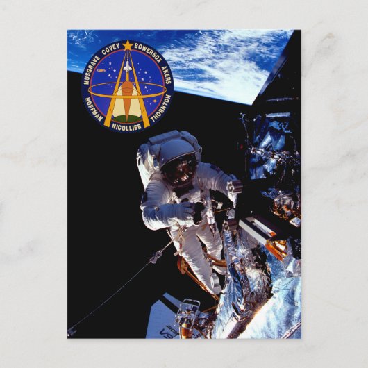 STS-61 (Musgrave EVA) Briefkaart (Voorkant)