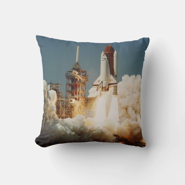STS-6 Shuttle-lancering Accent Pillow Kussen (Voorkant)