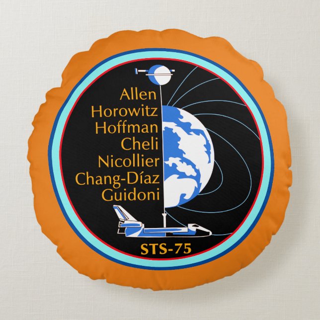 Sts-75-patch Rond Kussen (Voorkant)