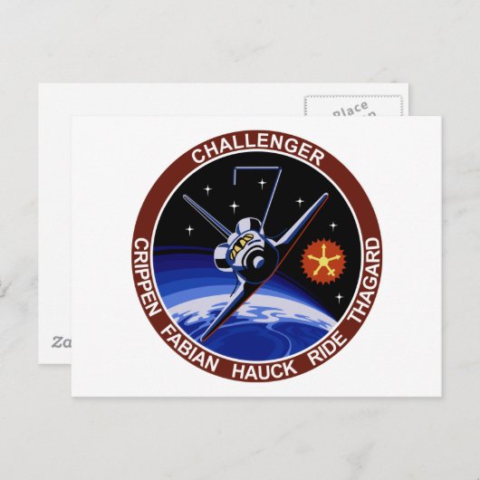 STS-7: Challenger OV-99 & Sally Ride Briefkaart (Voorkant / Achterkant)