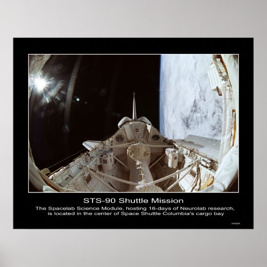 STS-90 NeuroLab Space Module. Poster (Voorkant)
