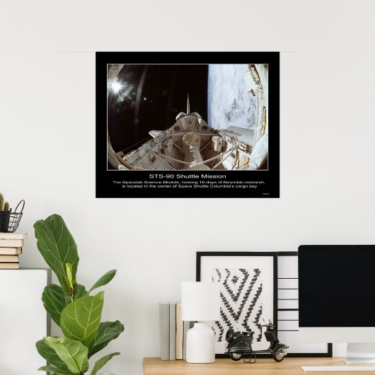 STS-90 NeuroLab Space Module. Poster (Thuiskantoor)