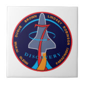 STS-95 Space Shuttle Discovery Mission Patch Logo Tegeltje (Voorkant)