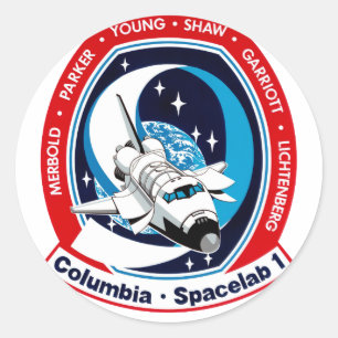 STS 9 Columbia: SKYLAB Ronde Sticker