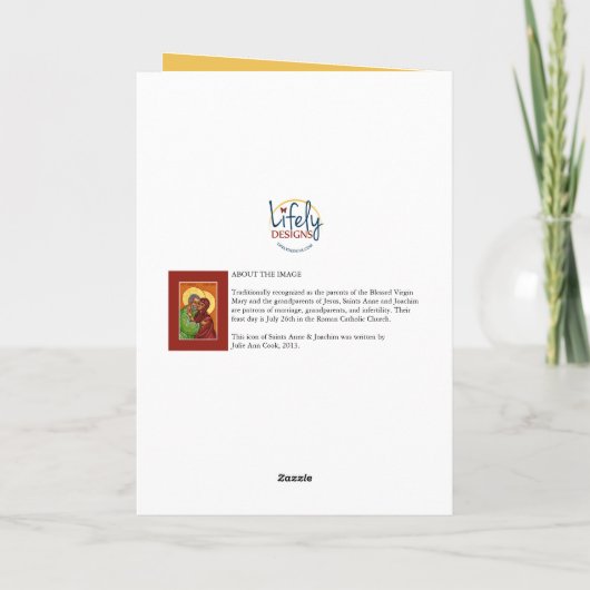 Sts Anne & Joachim Blank Greeting/de Kaart van het (Achterkant)