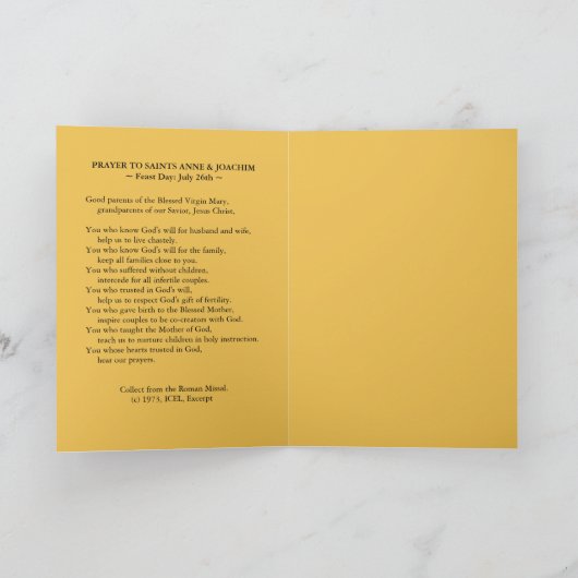 Sts Anne & Joachim Blank Greeting/de Kaart van het (Binnen)