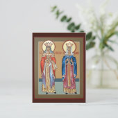 Sts. Catherine en Alexandra Prayer Cards Briefkaart (Staand voorkant)