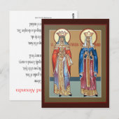 Sts. Catherine en Alexandra Prayer Cards Briefkaart (Voorkant / Achterkant)