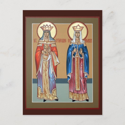 Sts. Catherine en Alexandra Prayer Cards Briefkaart (Voorkant)