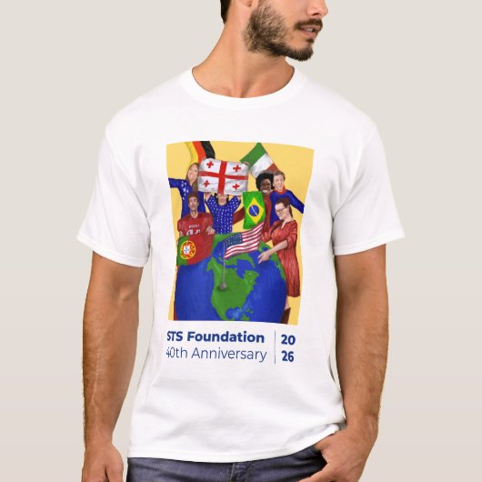 STS Foundation 40e verjaardag heren T-shirt (Voorkant)