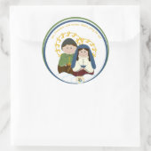 Sts. Francisco & Jacinta Marto Ronde Sticker (Tas)
