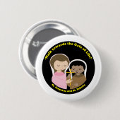 Sts. Perpetua en Felicity Ronde Button 5,7 Cm (Voorkant /achterkant)