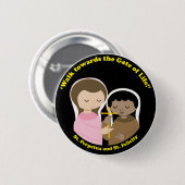 Sts. Perpetua en Felicity Ronde Button 5,7 Cm (Voorkant /achterkant)