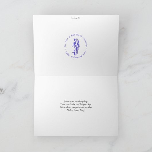 Sts. Peter en Paul Beautiful Sanctuary Christmas Feestdagen Kaart (Binnen)