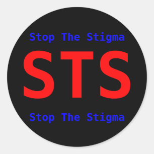 STS, stop het stigma, stop het stigma Ronde Sticker