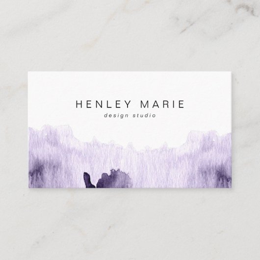 StSTELLA Lavender Paarse Waterverf Ballon Visitekaartje (Voorkant)