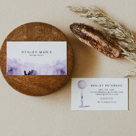 StSTELLA Lavender Paarse Waterverf Ballon Visitekaartje