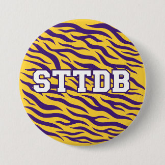 STTDB LSU Pin - Tiger Band Neck Game Day Pin Ronde Button 7,6 Cm