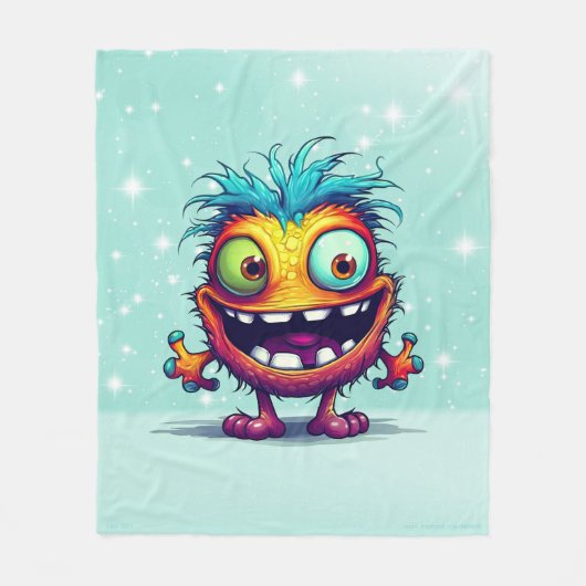 Stu 001 is de Mini Monster Troll Fleece Deken (Voorkant)