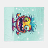 Stu 001 is de Mini Monster Troll Fleece Deken (Voorkant (Horizontaal))