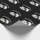 Stu-panda-ous Grappige Panda Pun Donker BG Cadeaupapier (Hoek)