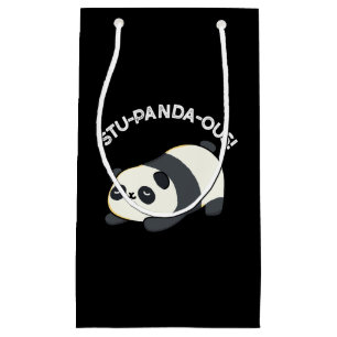 Stu-panda-ous Grappige Panda Pun Donker BG Klein Cadeauzakje