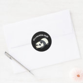 Stu-panda-ous Grappige Panda Pun Donker BG Ronde Sticker (Envelop)
