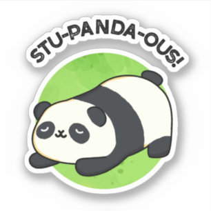 Stu-panda-ous Grappige Panda Pun Sticker