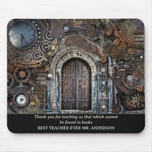 Stuampunk University of Life Teacher Appreciation Muismat (Voorkant)