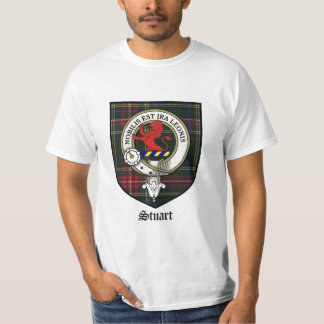 Stuart Clan Crest Badge Tartan T-shirt