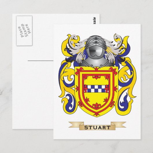 Stuart Coat of Arms (familiewapen) Briefkaart (Voorkant / Achterkant)