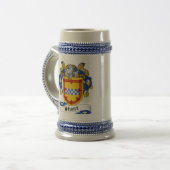 Stuart Coat of Arms Stein - Family Crest Bierpul (Voorkant links)