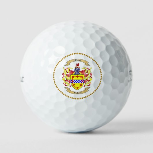 Stuart Family Coat of Arms Golf Balls Golfballen (Voorkant)