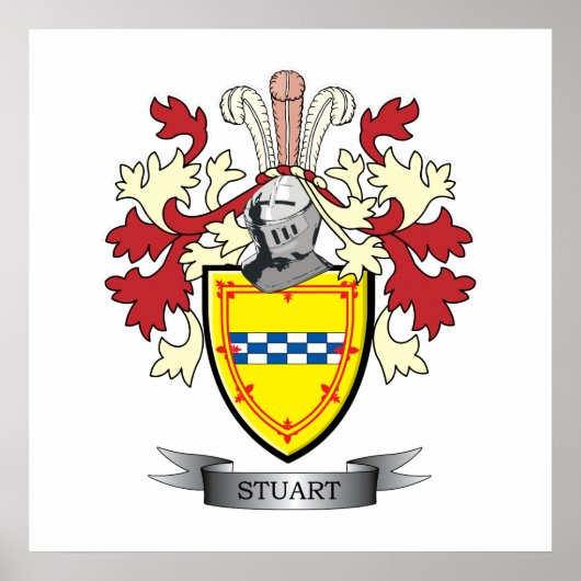 Stuart Family Crest Coat of Arms Poster (Voorkant)