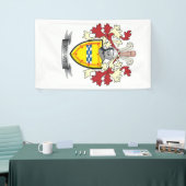 Stuart Family Crest Coat of Arms Spandoek (Beurs)