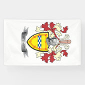 Stuart Family Crest Coat of Arms Spandoek (Horizontaal)