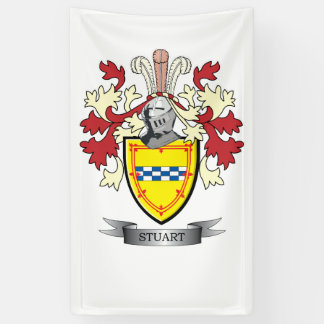 Stuart Family Crest Coat of Arms Spandoek