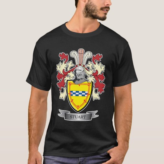 Stuart Family Crest Coat of Arms T-shirt (Voorkant)