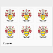 Stuart Family Crest Coat of Arms Vierkante Sticker (Vel)