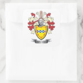 Stuart Family Crest Coat of Arms Vierkante Sticker (Tas)