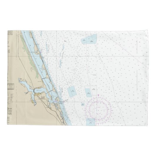 Stuart FL Authentieke Nautische Grafiek ⚓🌊 Kussensloop (Achterkant)