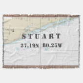 Stuart FL Hometown Latitude Nautical Deken (Voorkant)
