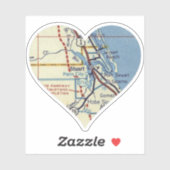 Stuart FL  kaart Sticker (Vel)