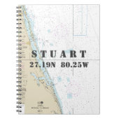 Stuart FL - Nautisch overzicht van de omvang van d Notitieboek (Voorkant)