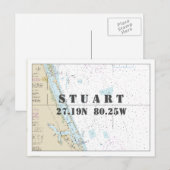 Stuart FL Nautische kaart Lengtegraad (Voorkant / Achterkant)