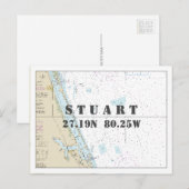 Stuart FL Nautische kaart Lengtegraad (Voorkant / Achterkant)